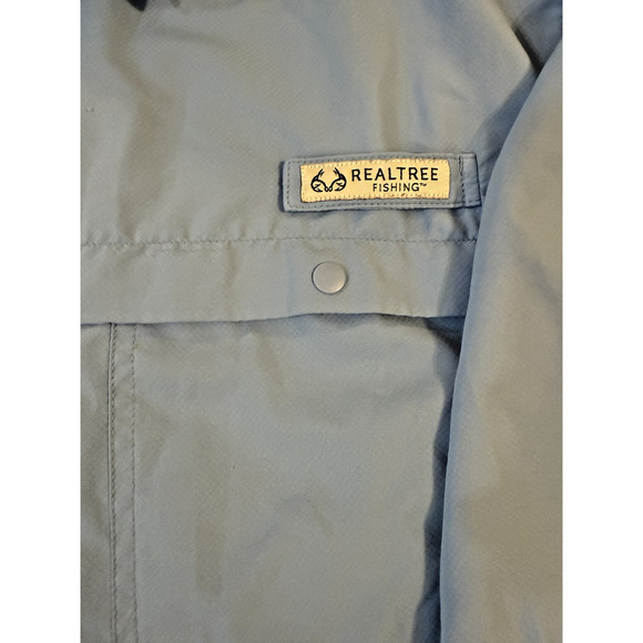 Realtree Fishing Shirt Mens XL Blue Short Sleeve Vented Outdoor Lightweight Logo - Picture 4 of 5